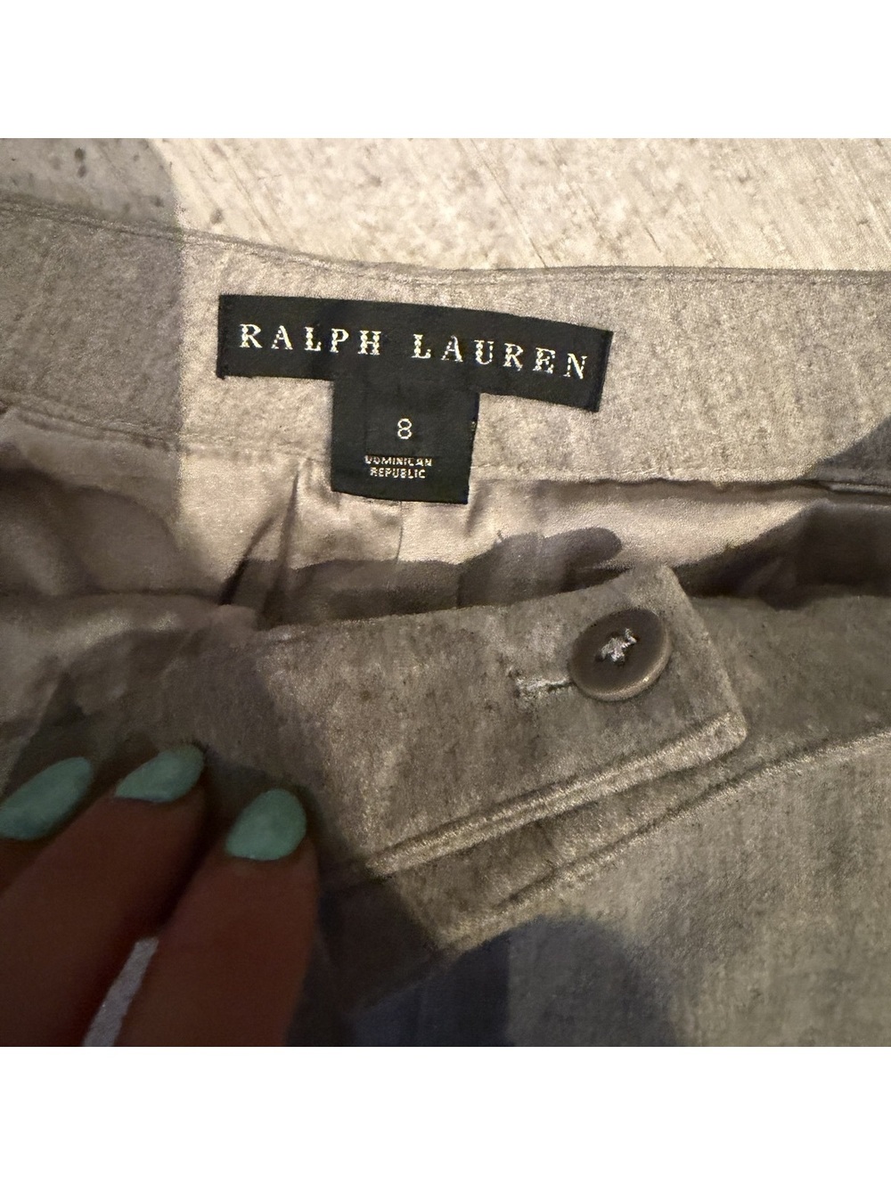 NWOT Ralph Lauren Black Label wool/cashmere grey trouser work pant 8 - Picture 4 of 4